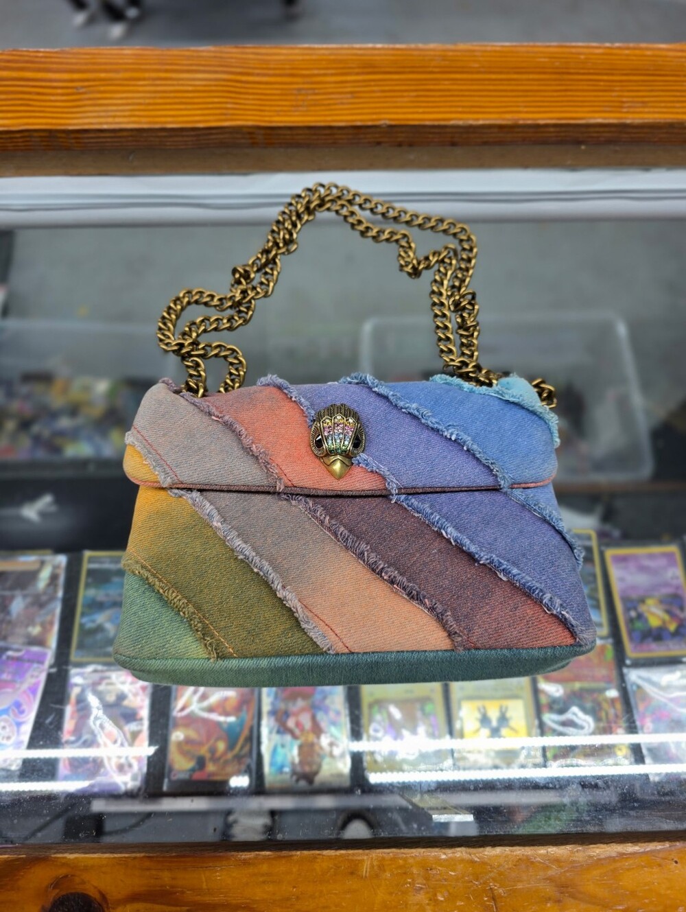 Kensington Rainbow Denim Shoulder Bag
